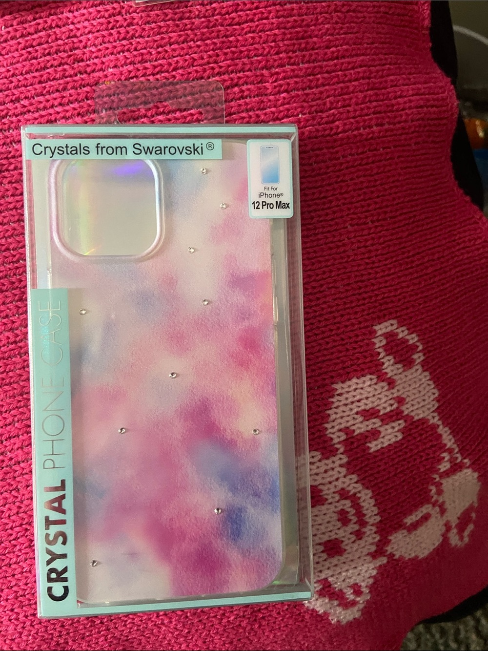 Swarovski Crystal iPhone 12 Pro Max Case - Pink, Purple, Blue Marble